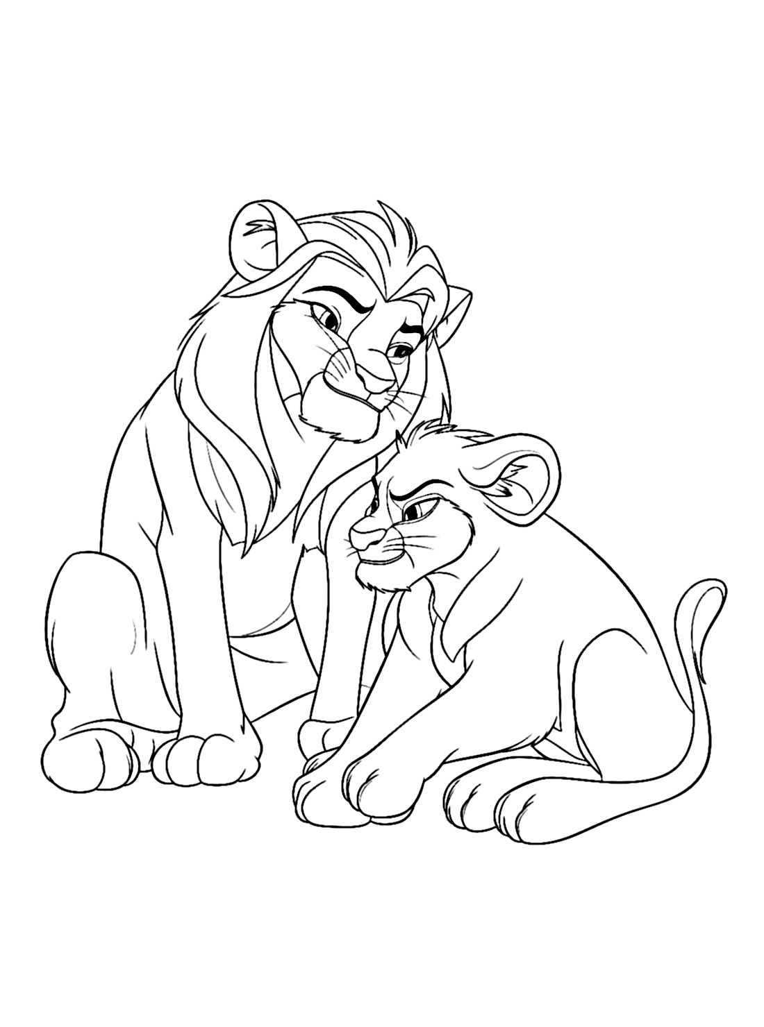 Cute Simba and Nala