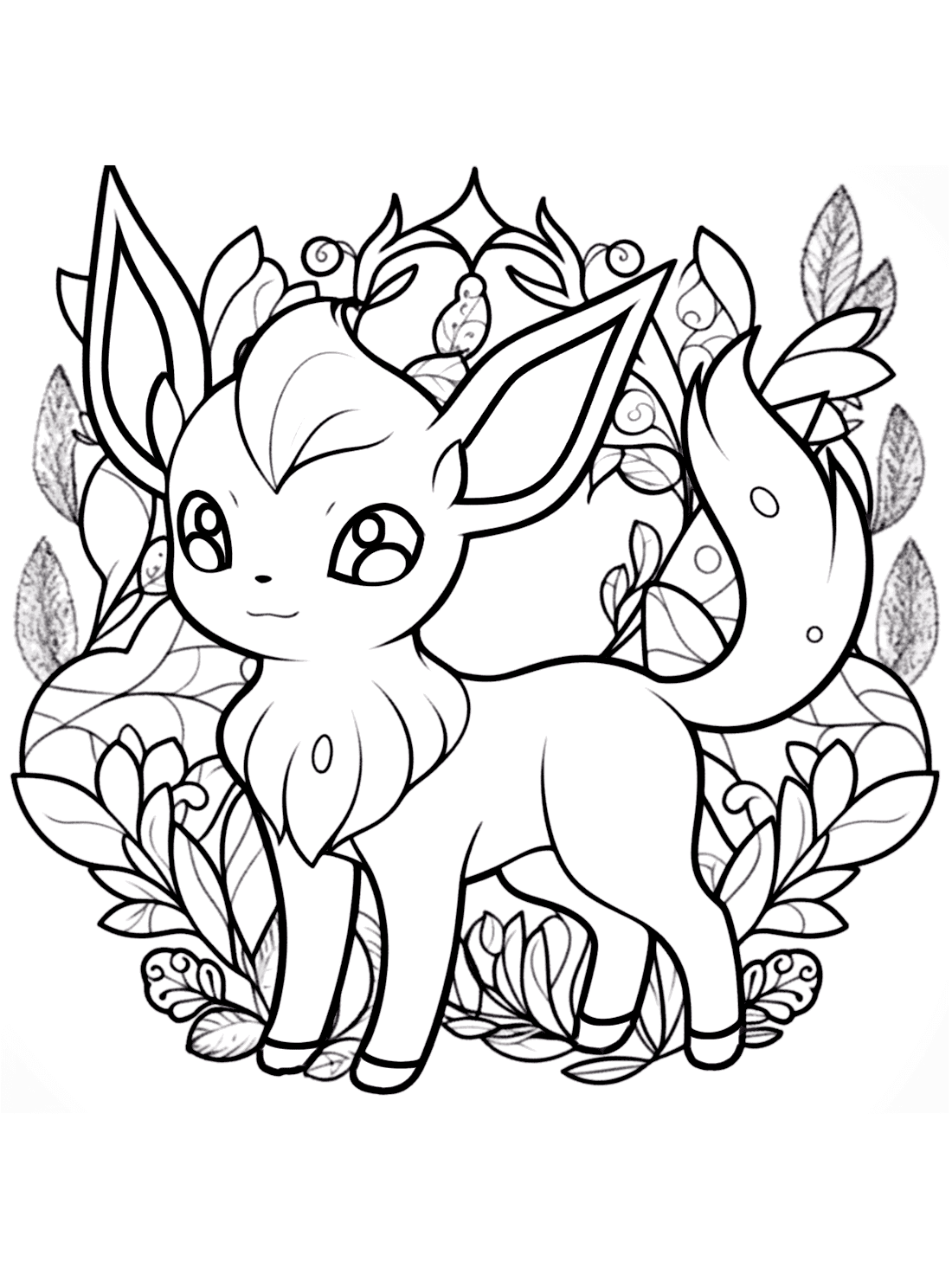 Pokemon Leafeon Coloring Pages