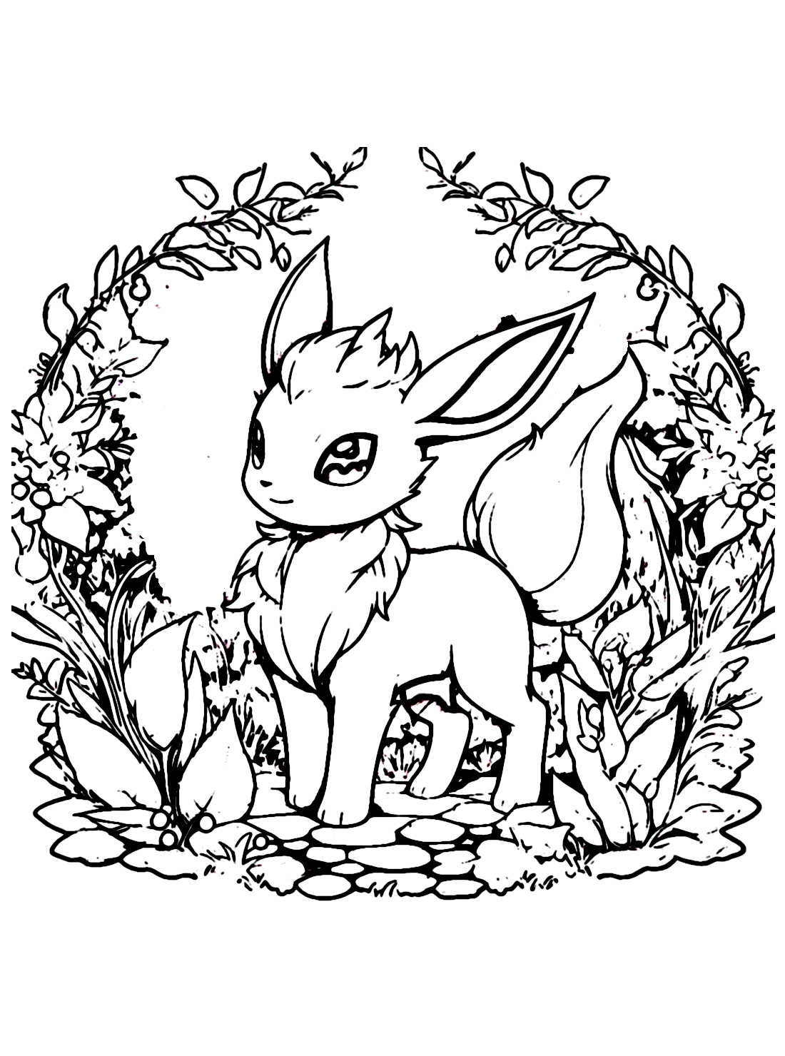 Pokemon Pictures Coloring Pages Leafeon Printable
