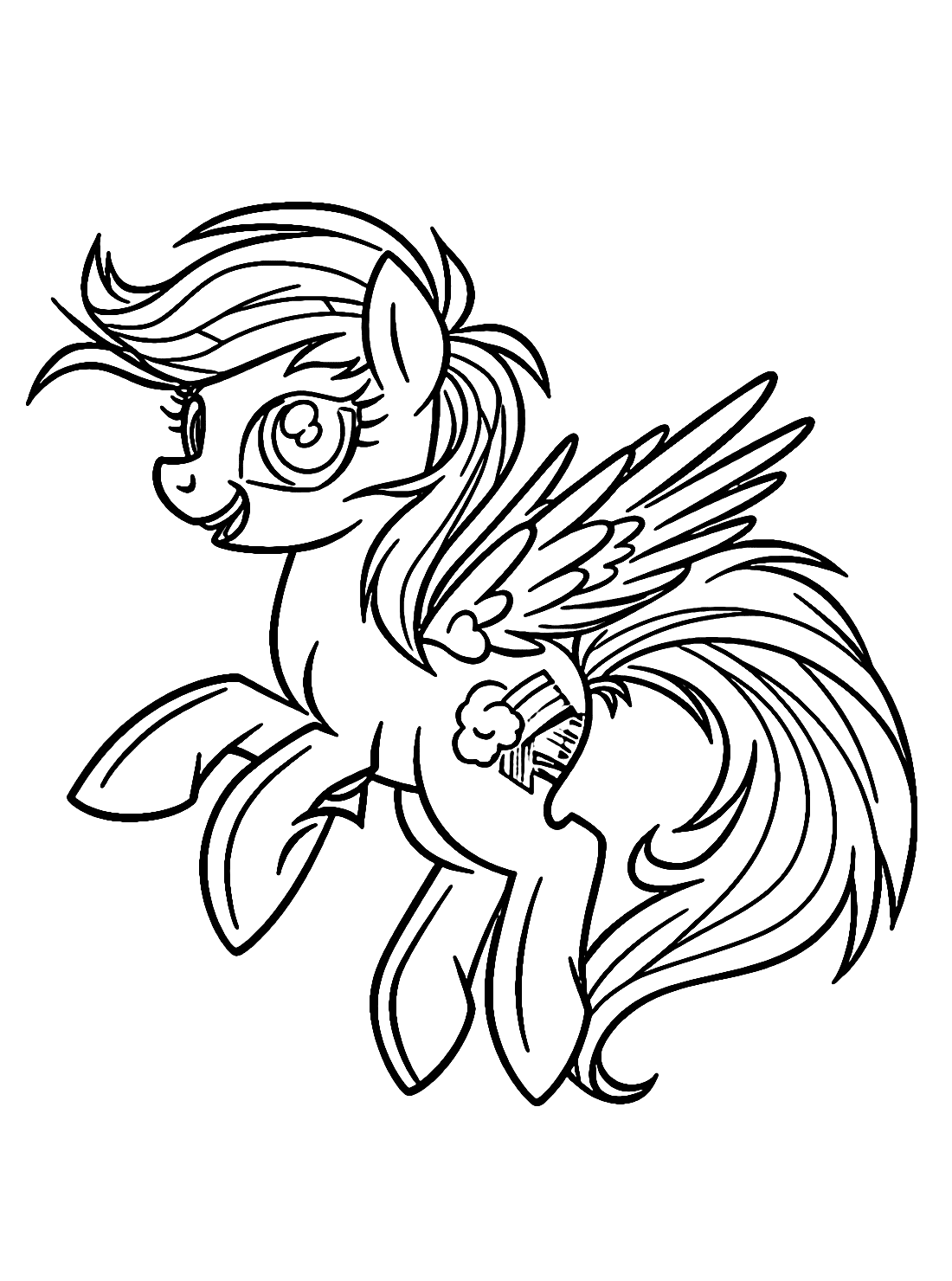 Baby Rainbow Dash Coloring Pages