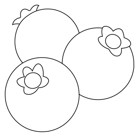 Blueberries Emoji Coloring Pages