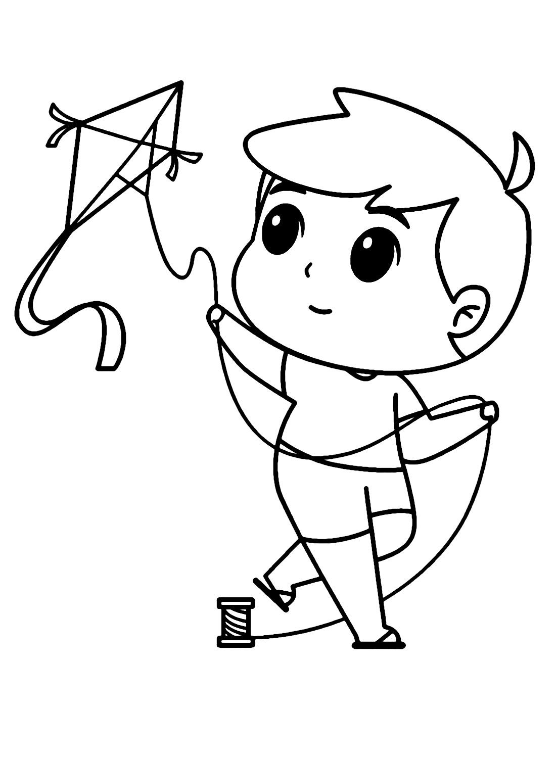 Boy Flying Kite