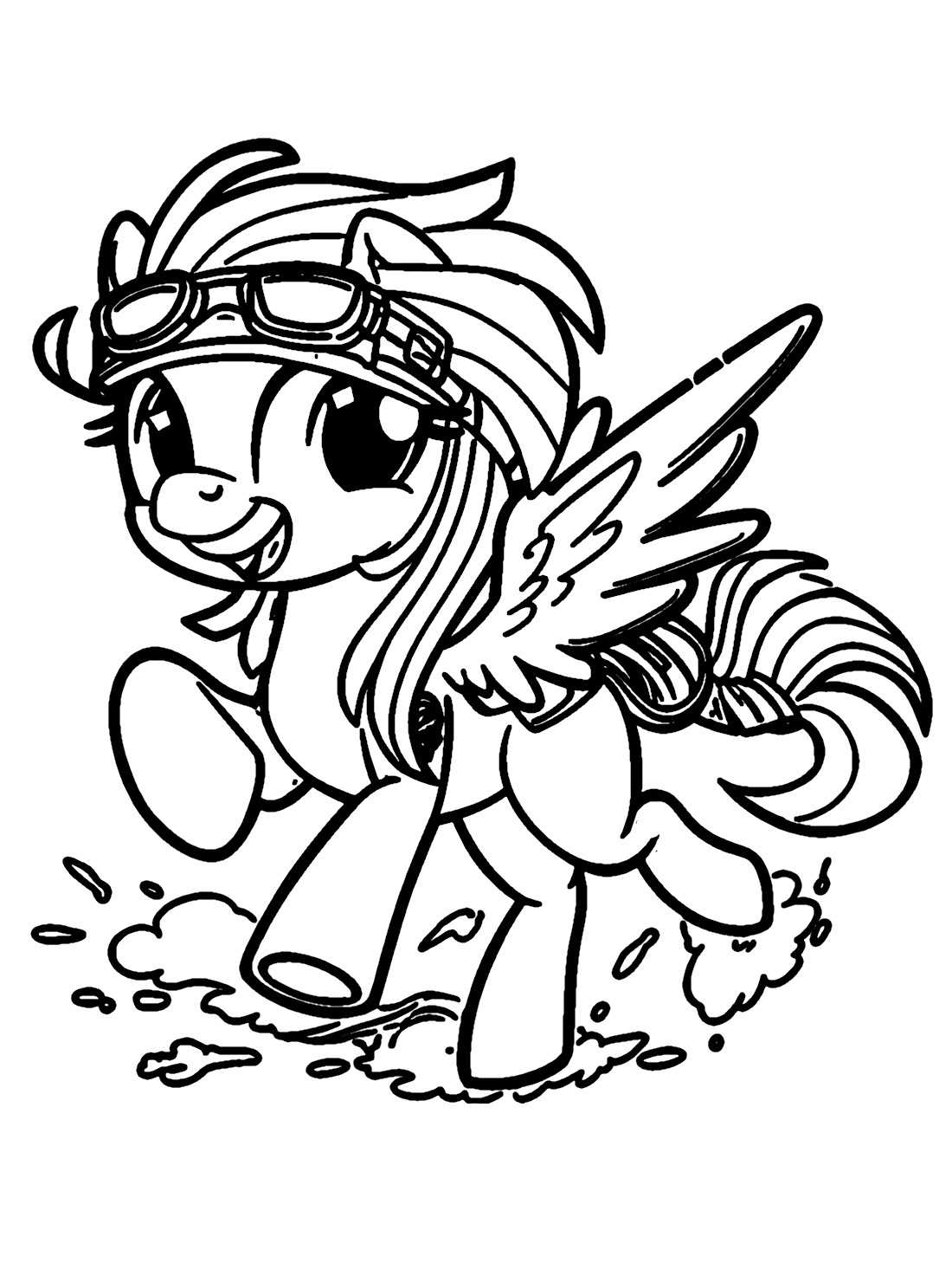 Cool Princess Rainbow Dash Coloring Pages