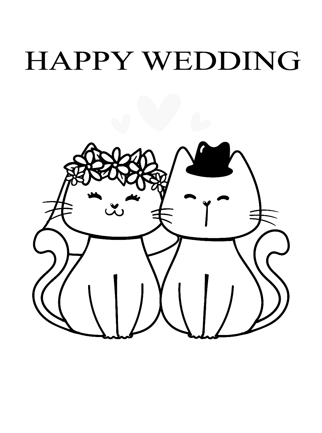 Happy Wedding Cats