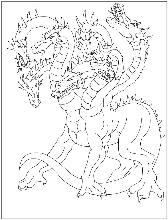 Lernean Hydra the 100 heads water Dragon