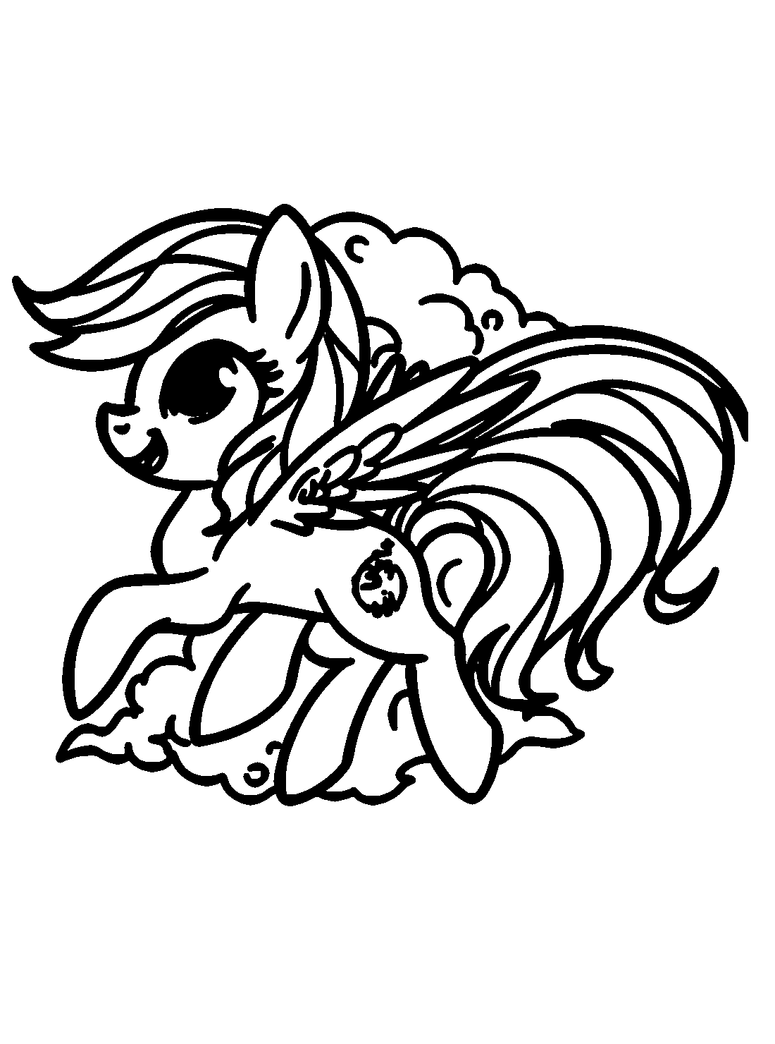 Rainbow Dash Free Coloring Pages