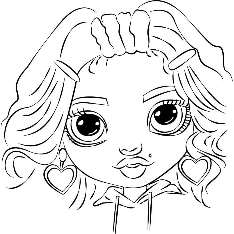 Rainbow High Doll Coloring Page