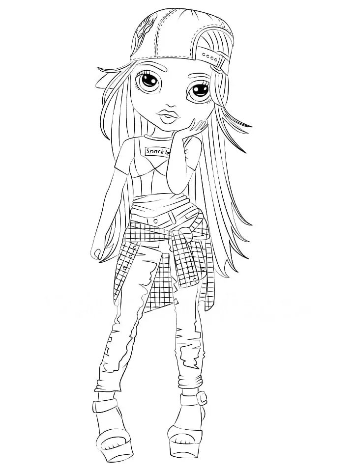 Ruby Anderson Rainbow High Coloring Page