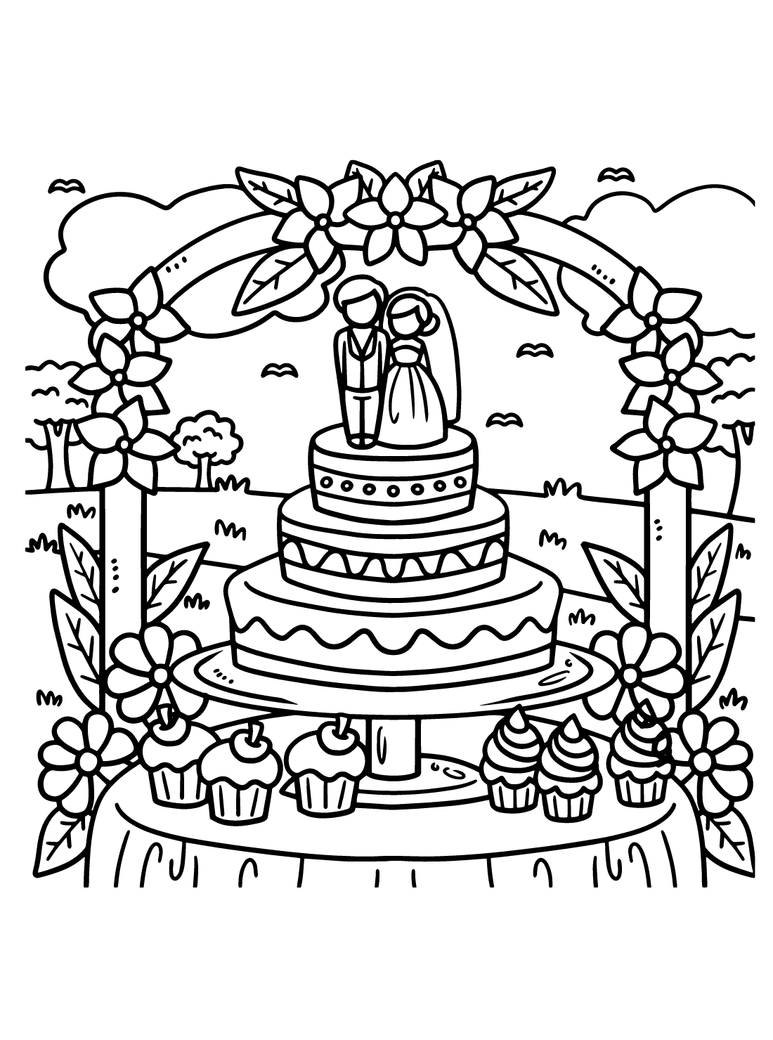 Wedding Cake Printable For Children
