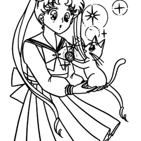 all sailor moon characters coloring page