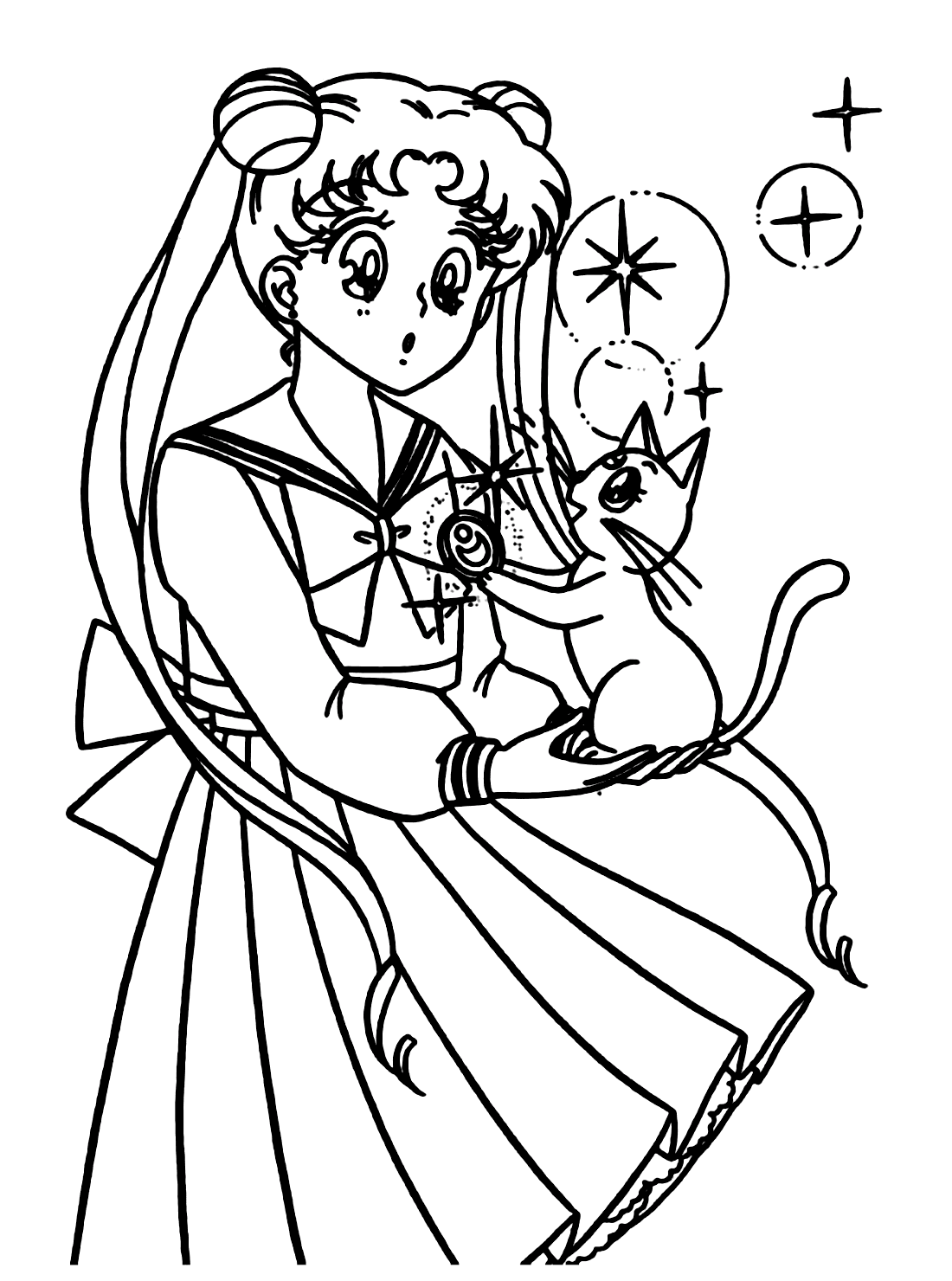 All Sailor Moon Characters Coloring Page