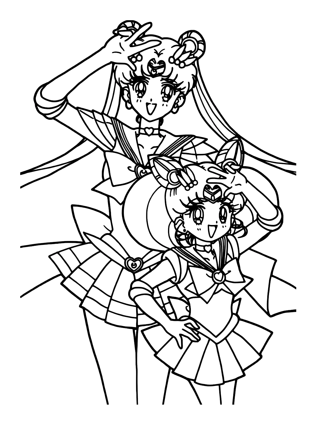 Chibi Sailor Moon Drawing Coloring Pages