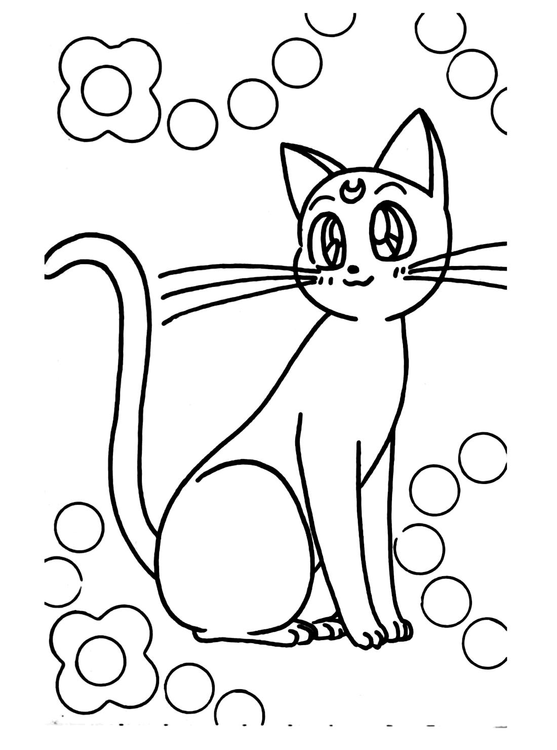 Sailor Moon Cat Coloring Pages