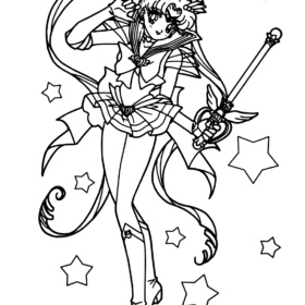 sailor moon coloring book pages